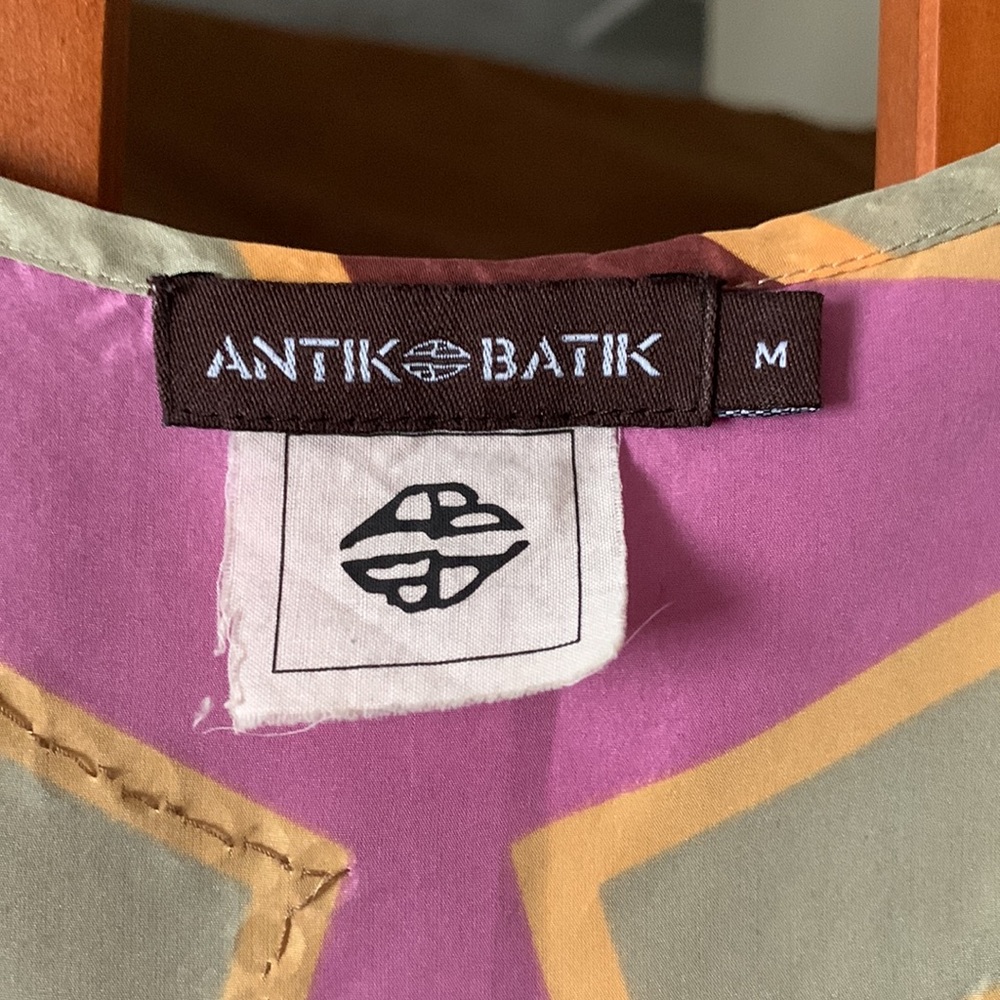 🚨🎉SOLD ELSEWHERE!🎉🚨Anthropologie Batik Disc Embellished Silk Tank Dress - Picture 3 of 8